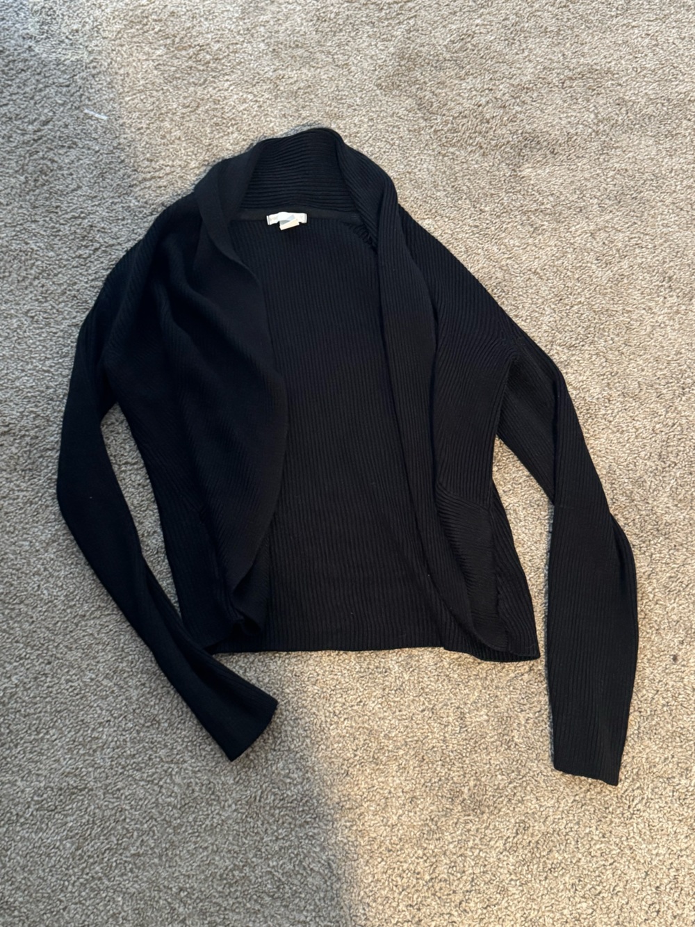 H&M Black V-Neck Ribbed Women's Sweater